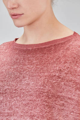 hip-lenght sweater, wide, in linen and cotton knit hand dyed - AVANT TOI 