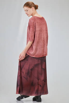 hip-lenght sweater, wide, in linen and cotton knit hand dyed - AVANT TOI 