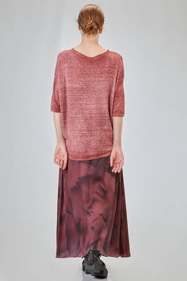 hip-lenght sweater, wide, in linen and cotton knit hand dyed - AVANT TOI 