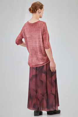 hip-lenght sweater, wide, in linen and cotton knit hand dyed - AVANT TOI 