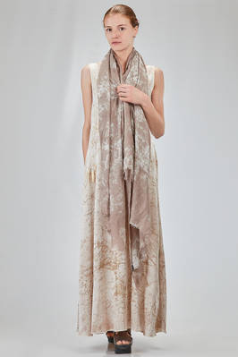 long and wide rectangular scarf in light modal and cashmere gauze hand dyed  - 405