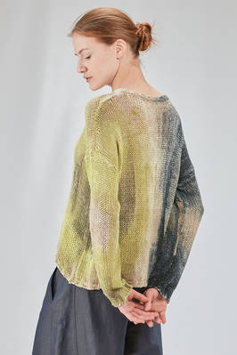 hip-lenght sweater, wide, in hand-knitted shaded silk - F-CASHMERE by FISSORE 