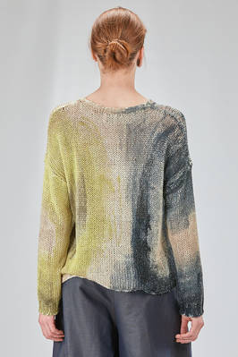 hip-lenght sweater, wide, in hand-knitted shaded silk - F-CASHMERE by FISSORE 