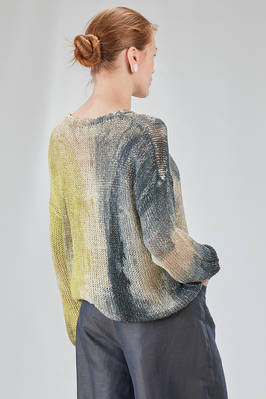 hip-lenght sweater, wide, in hand-knitted shaded silk - F-CASHMERE by FISSORE 
