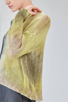 hip-lenght sweater, wide, in hand-knitted shaded silk - F-CASHMERE by FISSORE 