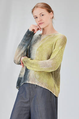hip-lenght sweater, wide, in hand-knitted shaded silk - F-CASHMERE by FISSORE 