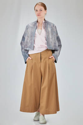 hip-lenght caban, wide, in shaded hemp bourette - F-CASHMERE by FISSORE 