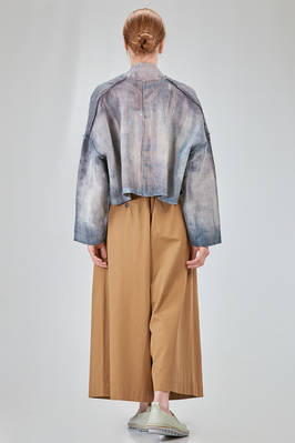 hip-lenght caban, wide, in shaded hemp bourette - F-CASHMERE by FISSORE 
