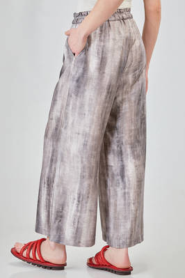 wide trousers in printed silk twill - F-CASHMERE by FISSORE 