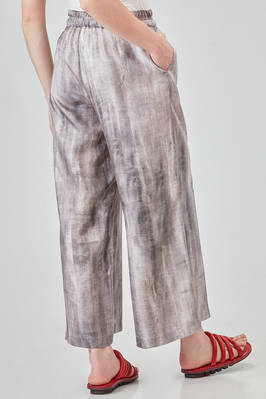wide trousers in printed silk twill - F-CASHMERE by FISSORE 