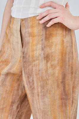 pantalone alla caviglia in tela di lino stampata - F-CASHMERE by FISSORE 