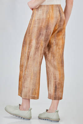 pantalone alla caviglia in tela di lino stampata - F-CASHMERE by FISSORE 