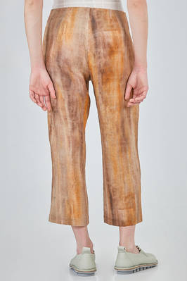 pantalone alla caviglia in tela di lino stampata - F-CASHMERE by FISSORE 