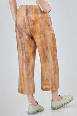 pantalone alla caviglia in tela di lino stampata - F-CASHMERE by FISSORE 