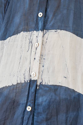 camicia lunga e ampia in organza leggerissima di lino lavato tinto a mano - GILDA MIDANI 