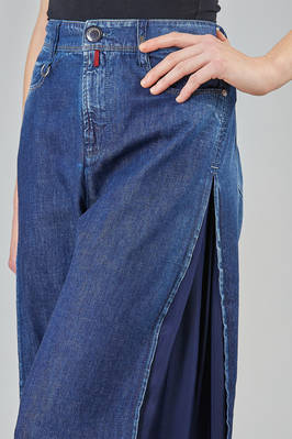 '4 pockets' jeans in cotton denim and viscose and cupro inserts - HIGH 