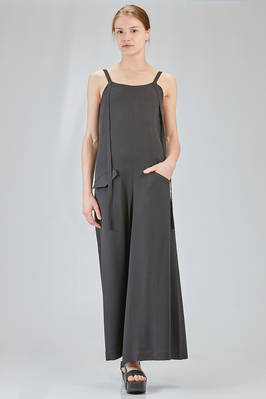 trousers-style overalls in stretch viscose and elastan canvas  - 407