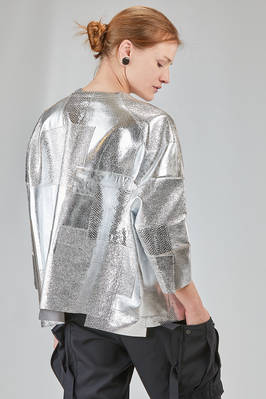 hip-lenght 'sculpture' patchwork jacket in metallic leather - JUNYA WATANABE 