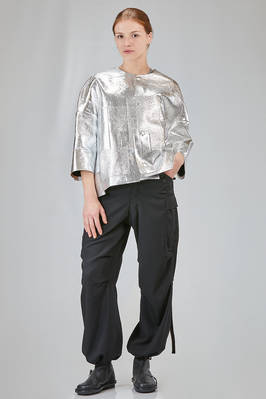 hip-lenght 'sculpture' patchwork jacket in metallic leather - JUNYA WATANABE 