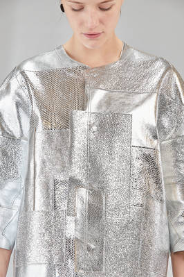 hip-lenght 'sculpture' patchwork jacket in metallic leather - JUNYA WATANABE 