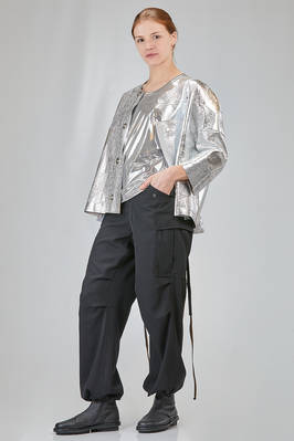 hip-lenght 'sculpture' patchwork jacket in metallic leather - JUNYA WATANABE 