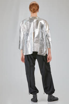 hip-lenght 'sculpture' patchwork jacket in metallic leather - JUNYA WATANABE 