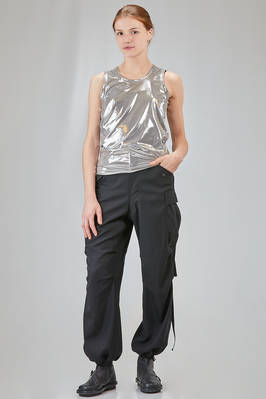 basic tank top, hip-lenght, in metallic polyester and polyurethane jersey - JUNYA WATANABE 
