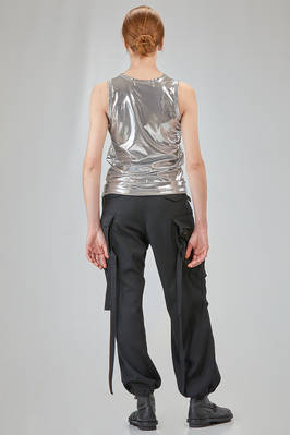basic tank top, hip-lenght, in metallic polyester and polyurethane jersey - JUNYA WATANABE 
