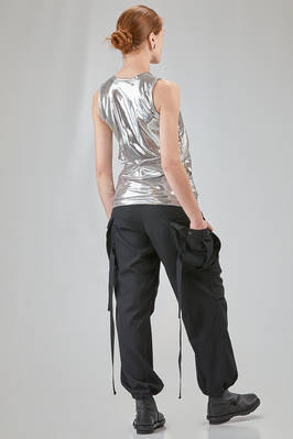 basic tank top, hip-lenght, in metallic polyester and polyurethane jersey - JUNYA WATANABE 