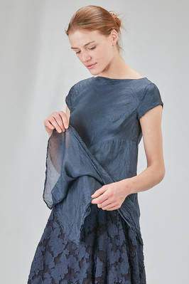 lean and asymmetric top in doubled washed silk satin - MARC LE BIHAN 