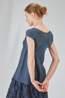 lean and asymmetric top in doubled washed silk satin - MARC LE BIHAN 