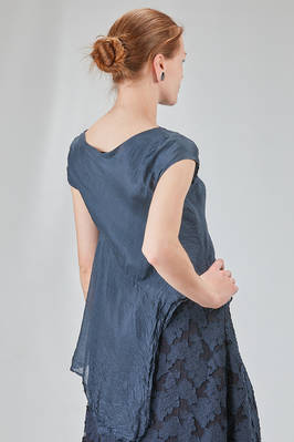 lean and asymmetric top in doubled washed silk satin - MARC LE BIHAN 