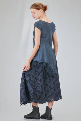 lean and asymmetric top in doubled washed silk satin - MARC LE BIHAN 