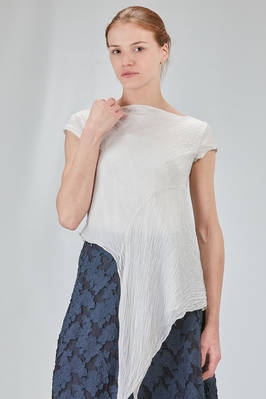 lean and asymmetric top in doubled washed silk satin  - 163