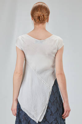 lean and asymmetric top in doubled washed silk satin - MARC LE BIHAN 
