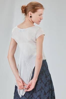 lean and asymmetric top in doubled washed silk satin - MARC LE BIHAN 