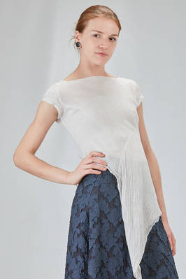 lean and asymmetric top in doubled washed silk satin - MARC LE BIHAN 