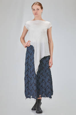 lean and asymmetric top in doubled washed silk satin - MARC LE BIHAN 