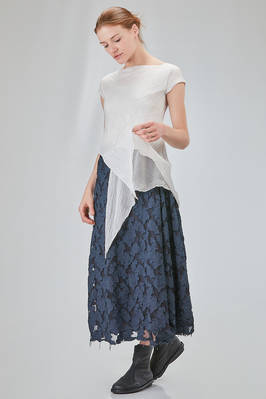 lean and asymmetric top in doubled washed silk satin - MARC LE BIHAN 