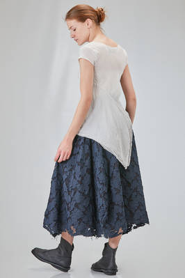 lean and asymmetric top in doubled washed silk satin - MARC LE BIHAN 