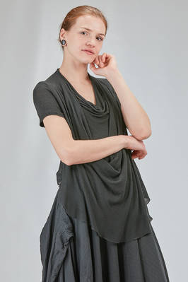 hip-lenght top in viscose knit - MARC LE BIHAN 