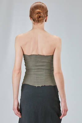 bustier a fascia in froissé di poliammide, seta ed elastan - MARC LE BIHAN 