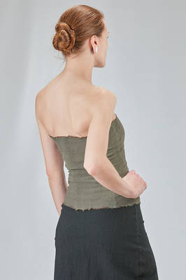 bustier a fascia in froissé di poliammide, seta ed elastan - MARC LE BIHAN 