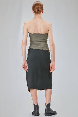 bustier a fascia in froissé di poliammide, seta ed elastan - MARC LE BIHAN 