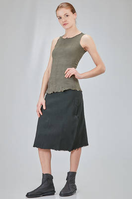short and lean corsage tank top in polyamide, silk and elastan froissé - MARC LE BIHAN 