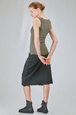 short and lean corsage tank top in polyamide, silk and elastan froissé - MARC LE BIHAN 