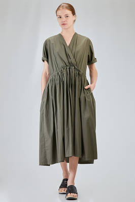 longuette dress, wide, in light washed cotton canvas  - 408