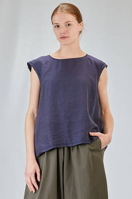 hip-lenght top, soft, in washed silk crêpe de chine  - 408