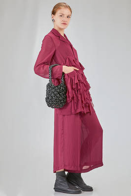big basket bag in leather-effect with macramé knot in polyurethane - COMME des GARÇONS - COMME des GARÇONS 