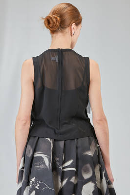 top al fianco in georgette di poliestere lavato - COMME des GARÇONS - COMME des GARÇONS 